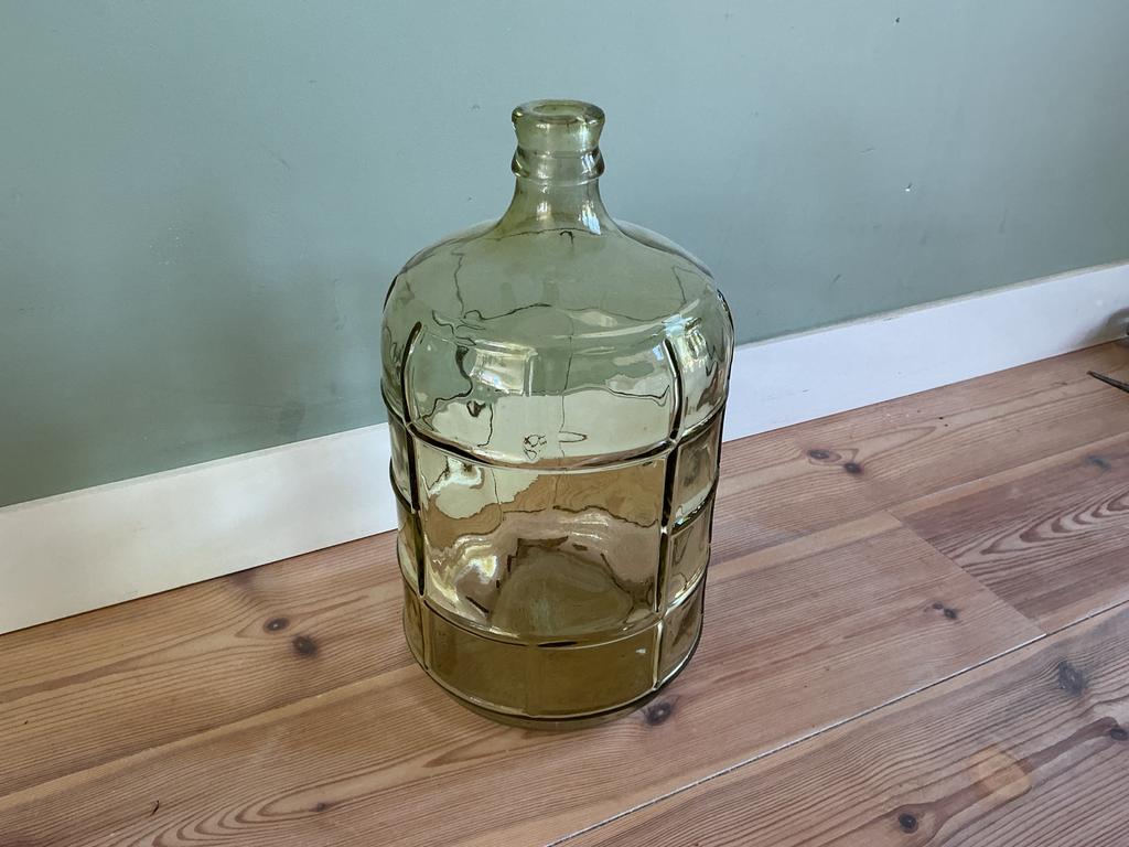 Grote glazen fles / mandfles - 43 cm hoog, Ophalen