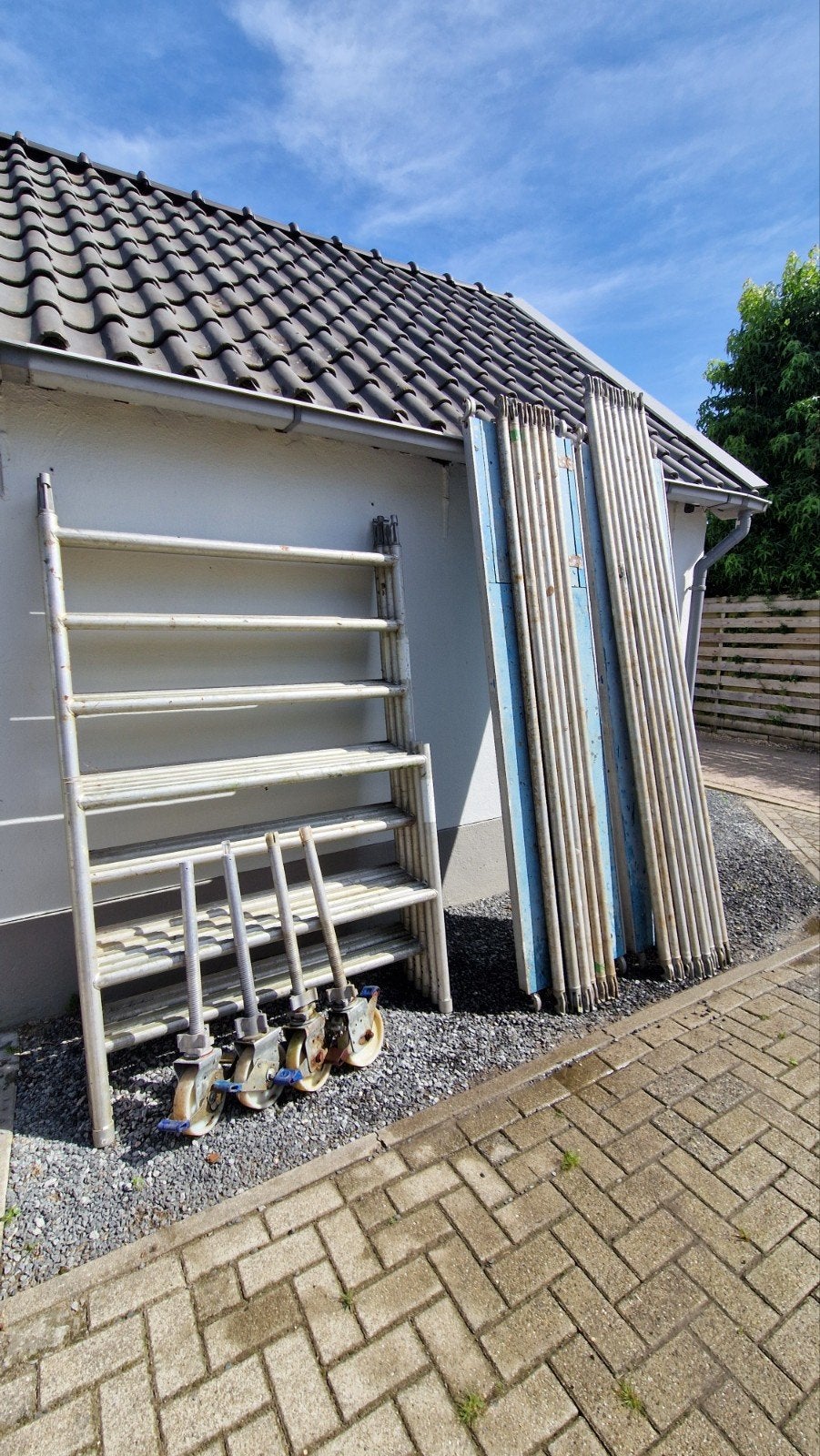 Rolsteiger euroscaffold fiberdecks wh 6.2 meter, Ophalen, Gebruikt, Rolsteiger of Kamersteiger, 5 meter of hoger