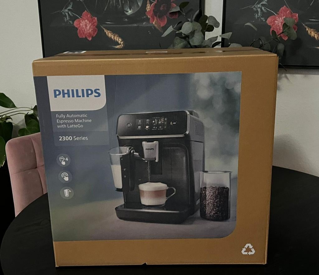 Philips 2300 EP2331/10 LatteGo Koffiemachine nieuw in doos!, 10 kopjes of meer, Afneembaar waterreservoir, Koffiemachine, Nieuw