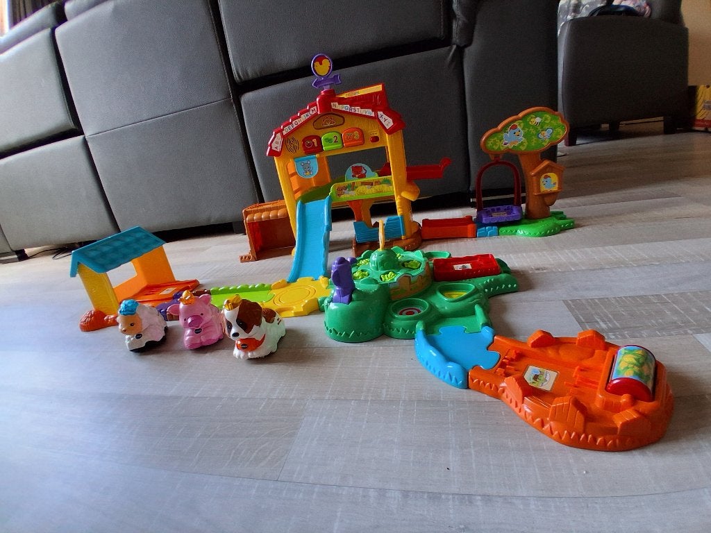 Vtech Zoef Zoef Dieren Boerderij met 3 dieren, Kinderen en Baby's, Ophalen of Verzenden, Gebruikt, 6 maanden tot 2 jaar