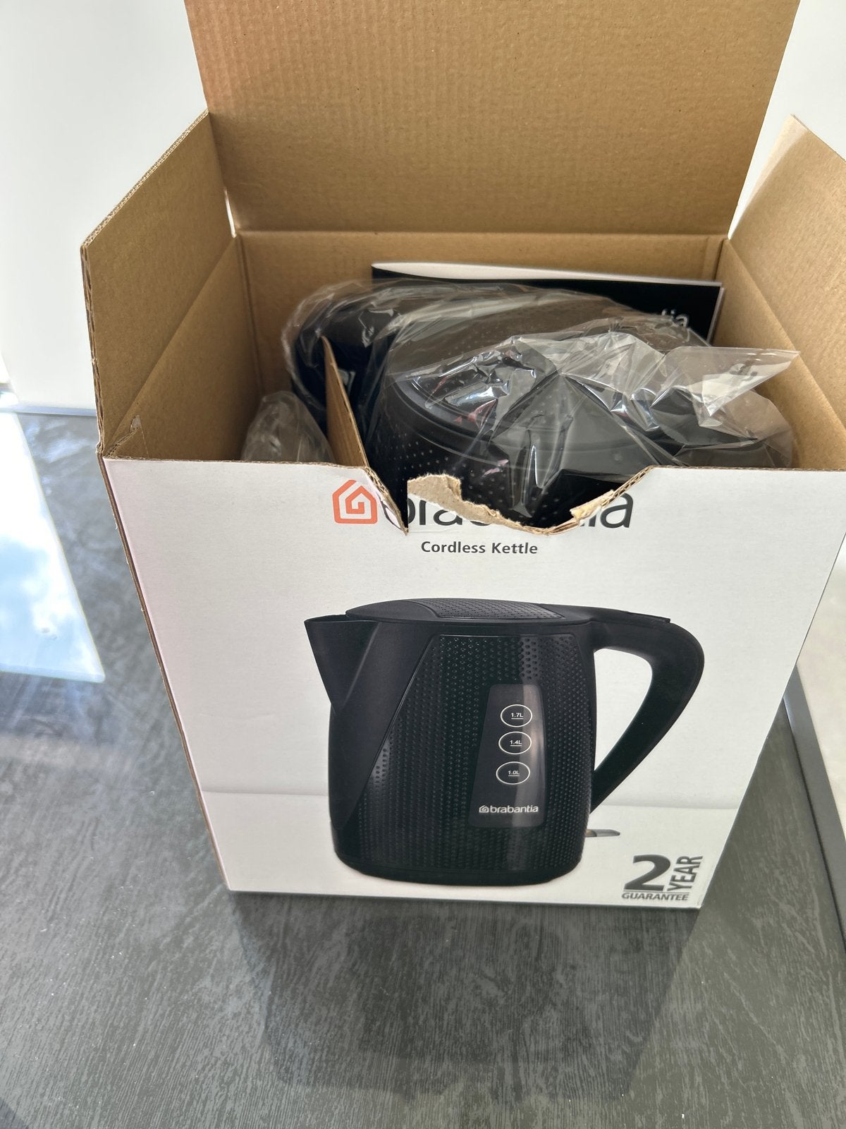 Brabantia Cordless Kettle - Nieuw in doos, Witgoed en Apparatuur, Ophalen of Verzenden, Nieuw, Draadloos