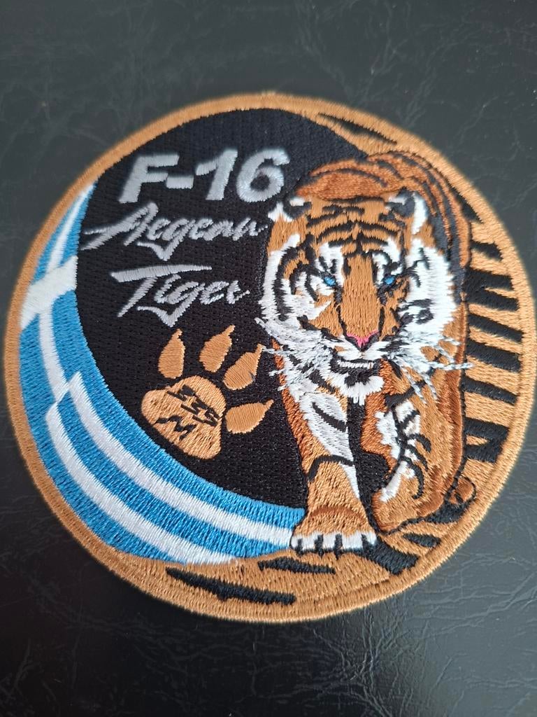 F-16 Aegean Tiger 335 Mira Squadron Patch, Verzamelen, Ophalen of Verzenden, Zo goed als nieuw, Patch, Badge of Embleem