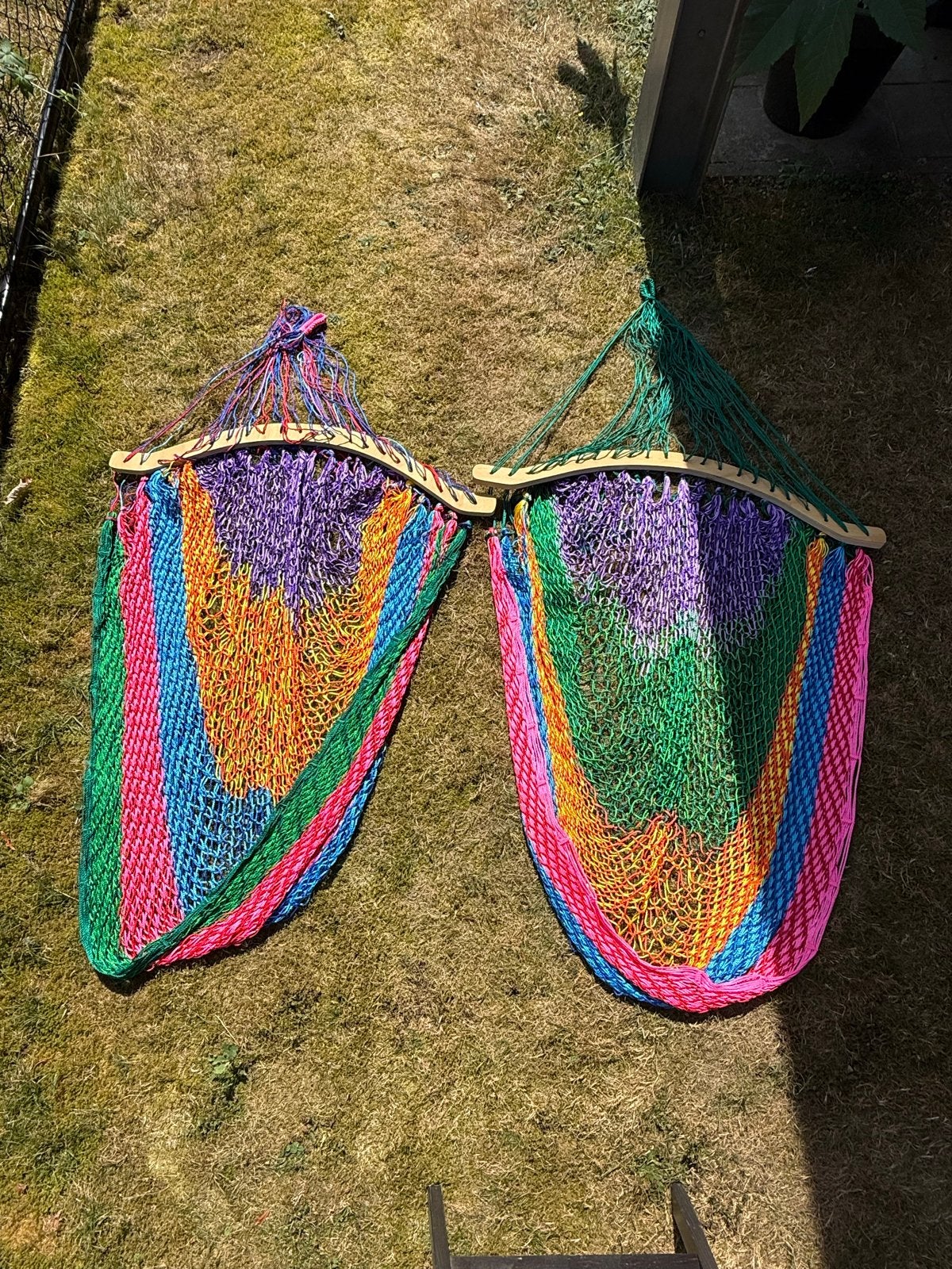 Kleurrijke Mexicaanse hangstoel 2 stuks, Ophalen of Verzenden, Nieuw, Eenpersoons, Binnen