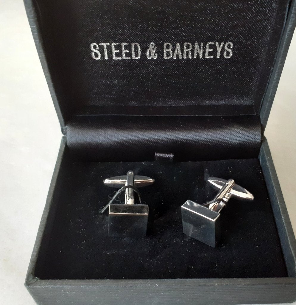 manchetknopen zilver Steed & Barneys, Sieraden, Tassen en Uiterlijk, Manchetknopen, Ophalen of Verzenden, Nieuw, Zilver