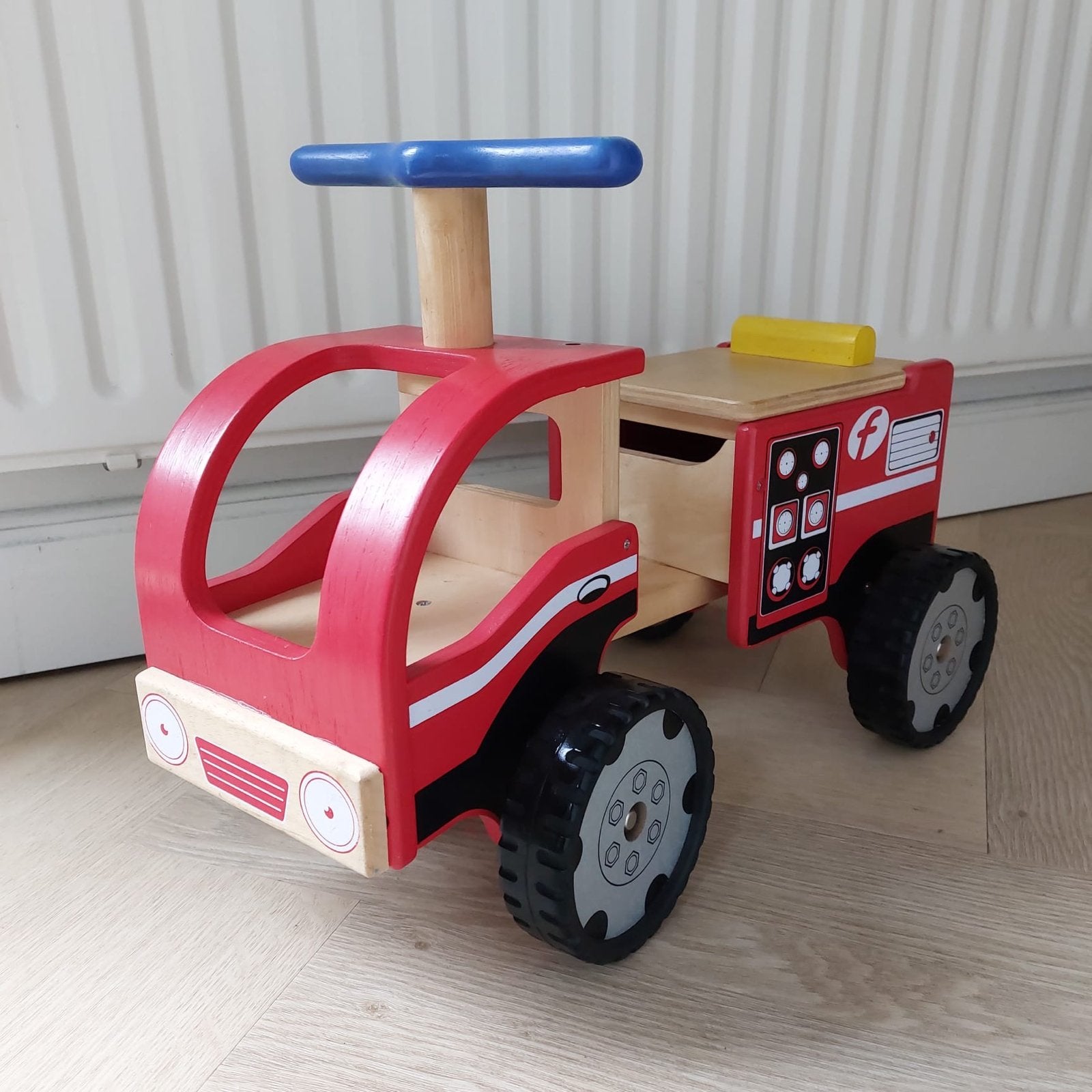 Houten loopwagen/brandweerauto voor kinderen, Ophalen, Gebruikt