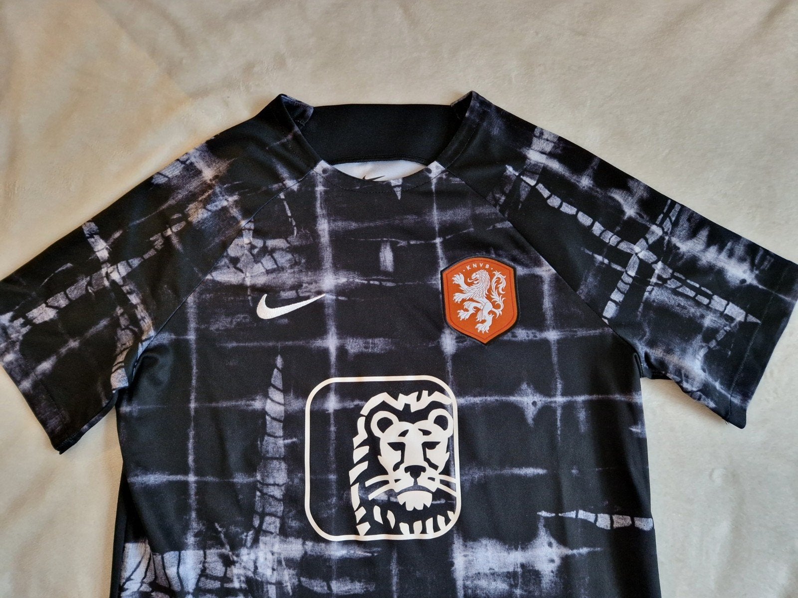 Nederlands elftal trainingsshirt 2022 Oranje KNVB shirt, Maat 48/50 (M), Zwart, Nike, Ophalen of Verzenden