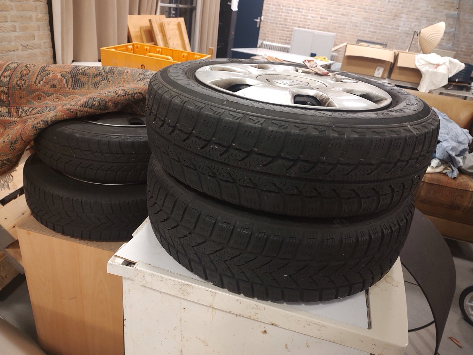 4 Winterbanden Vredestein Snowtrac 2 165/70 R14 Skoda, Ophalen, Gebruikt