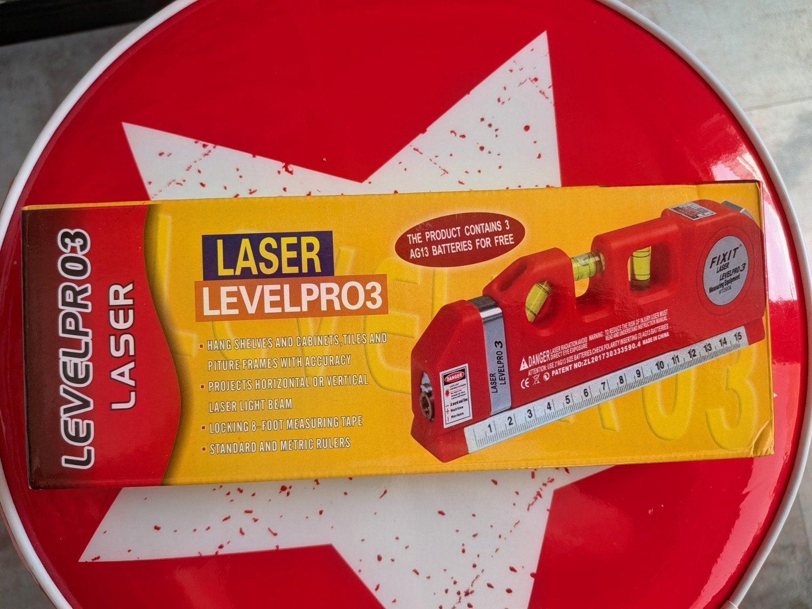 Meetlint met laser en waterpas - Laser Levelpro 3, Doe-het-zelf en Verbouw, Meetapparatuur, Ophalen of Verzenden