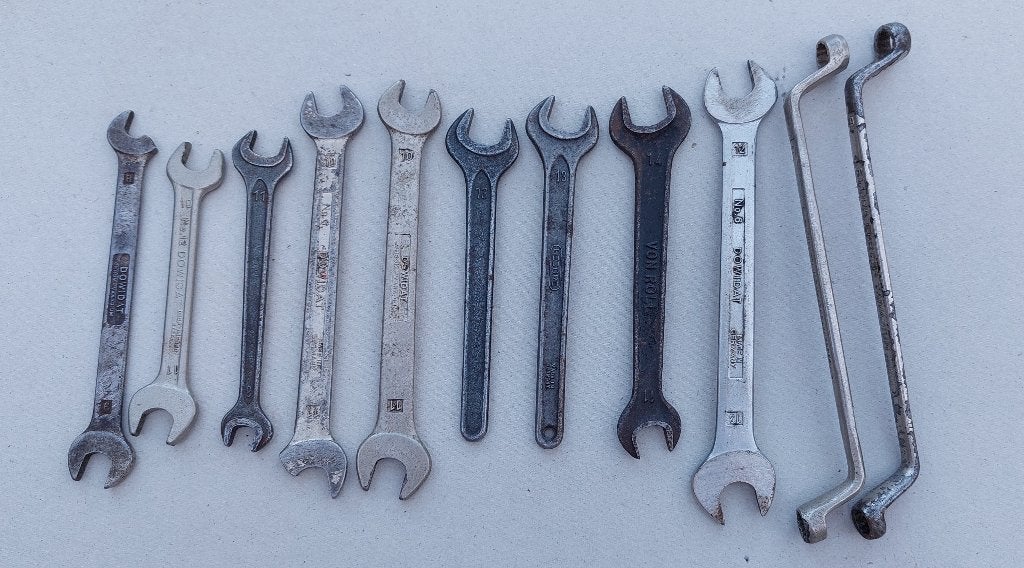 Diverse Steek en ring sleutels klein formaat., Doe-het-zelf en Verbouw, Gereedschap | Handgereedschap, Ophalen of Verzenden, Gebruikt