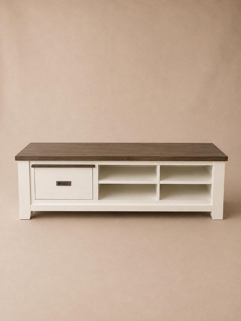 Tv meubel H&H, 150 tot 200 cm, Ophalen of Verzenden, Minder dan 100 cm, 25 tot 50 cm