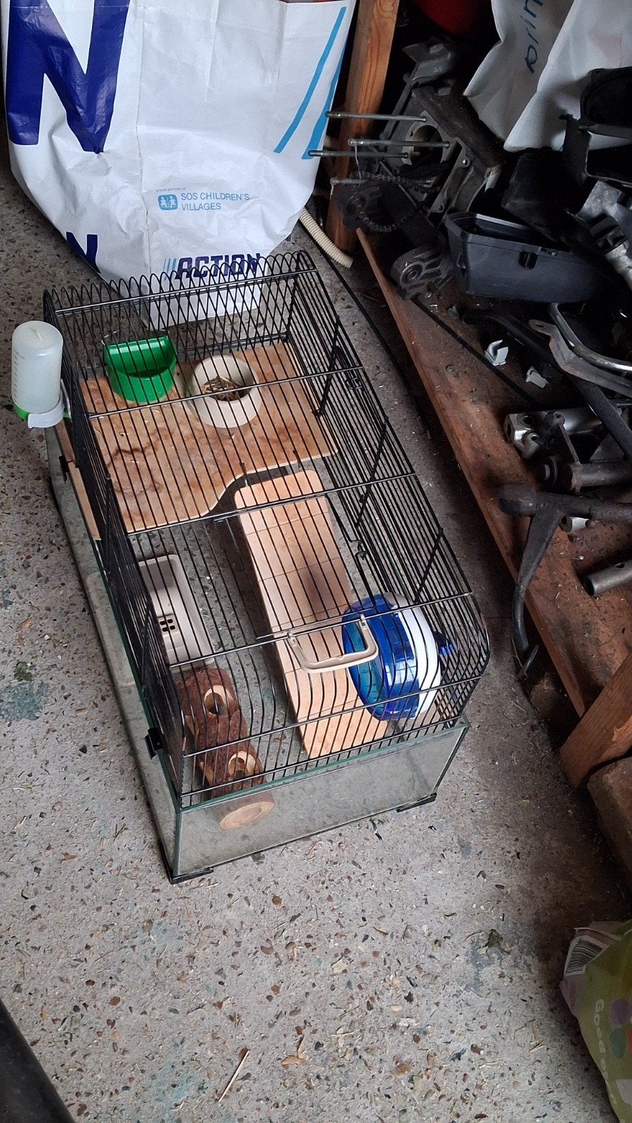 hamsterkooi met toebehoren, Dieren en Toebehoren, Kooi, Gebruikt, Minder dan 75 cm, Hamster