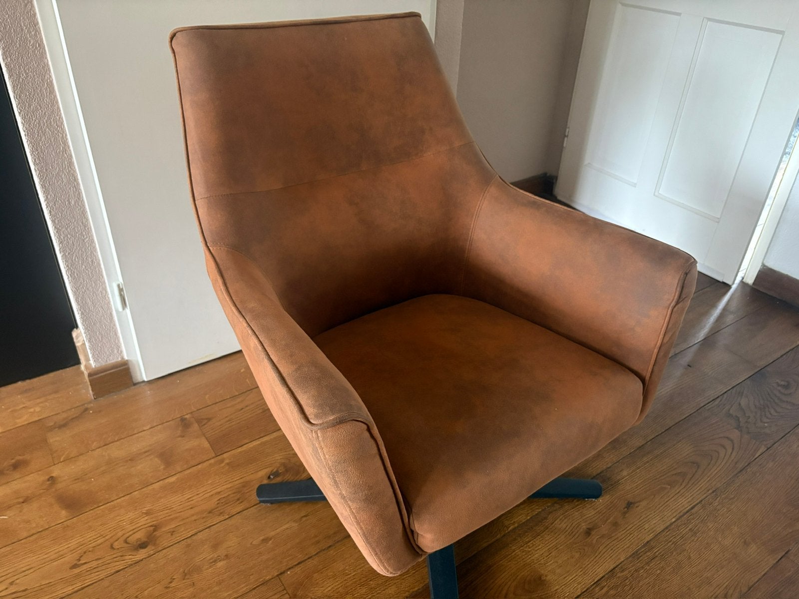 Draai fauteuil te koop, Huis en Inrichting, Ophalen, Gebruikt, 75 tot 100 cm, Metaal