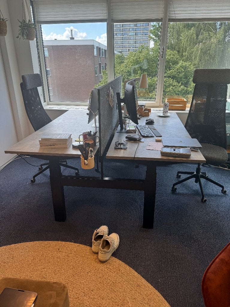 Dubbel bureau (zit sta, elektrisch) 180x80, Ophalen, 180 cm, Zo goed als nieuw, Overige merken
