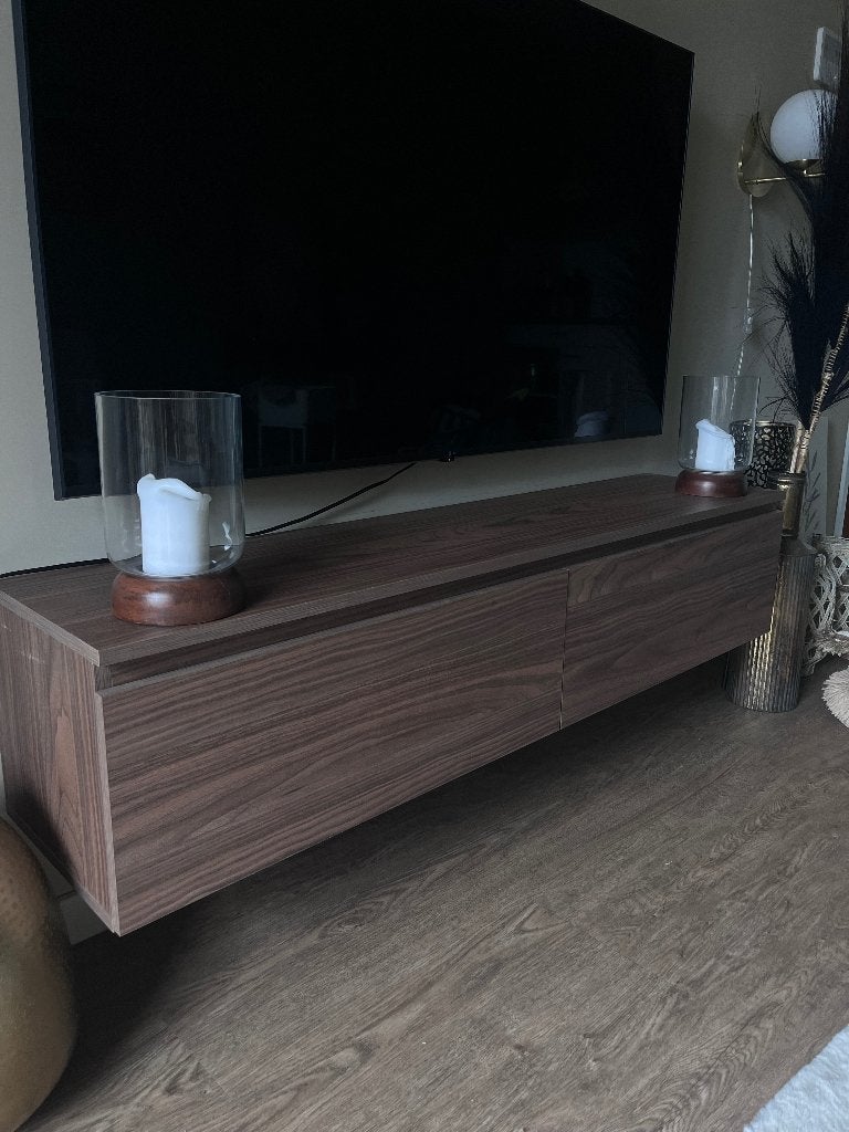 Japandi tv meubel, Ophalen, Gebruikt, 100 tot 150 cm, Minder dan 100 cm