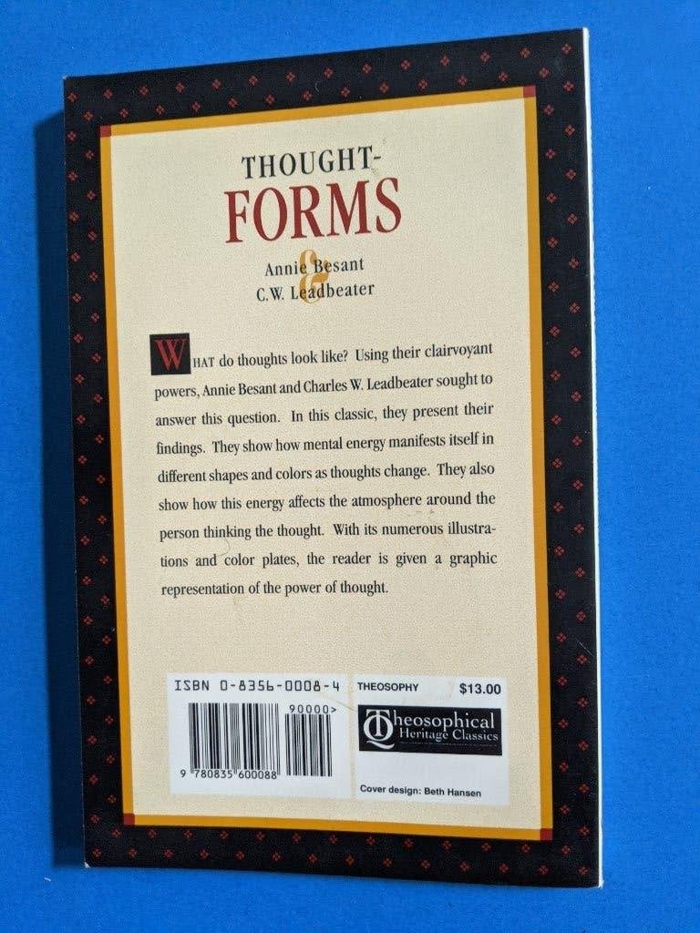 A.Besant & C.W.Leadbeater - Thoughtforms, Ophalen of Verzenden, Gelezen