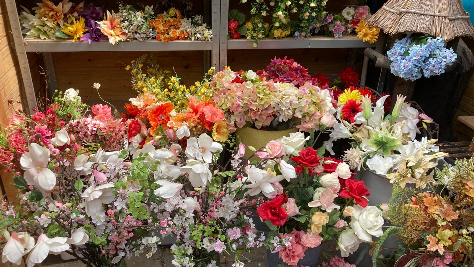 Grote partij kunstbloemen en kunstplanten voor stylist, Huis en Inrichting, Ophalen, Zo goed als nieuw, Kunstbloem, Binnen