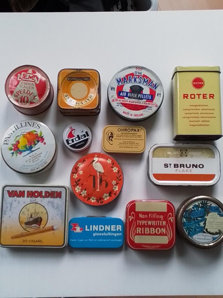 Verzameling oude blikjes, Ophalen of Verzenden, Gebruikt, Overige