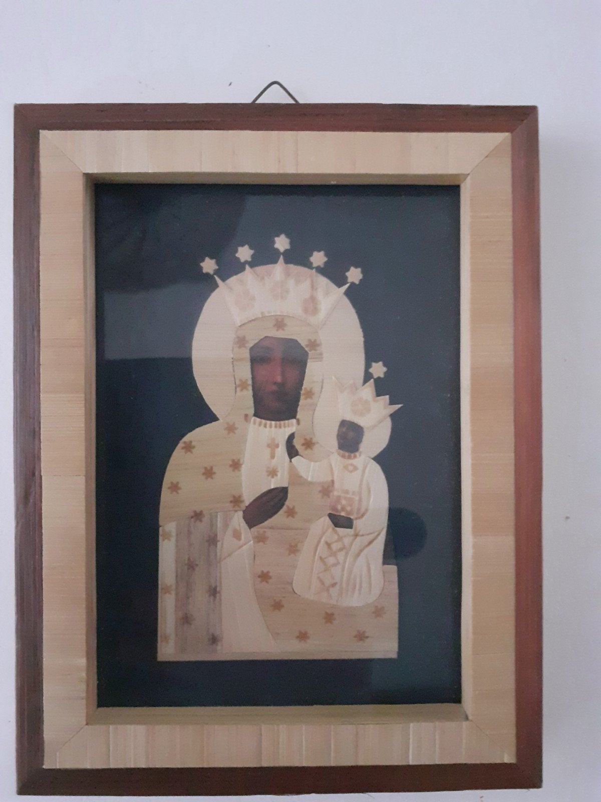 Vintage Religieuze Afbeelding Maria met Kind, Antiek en Kunst, Ophalen of Verzenden