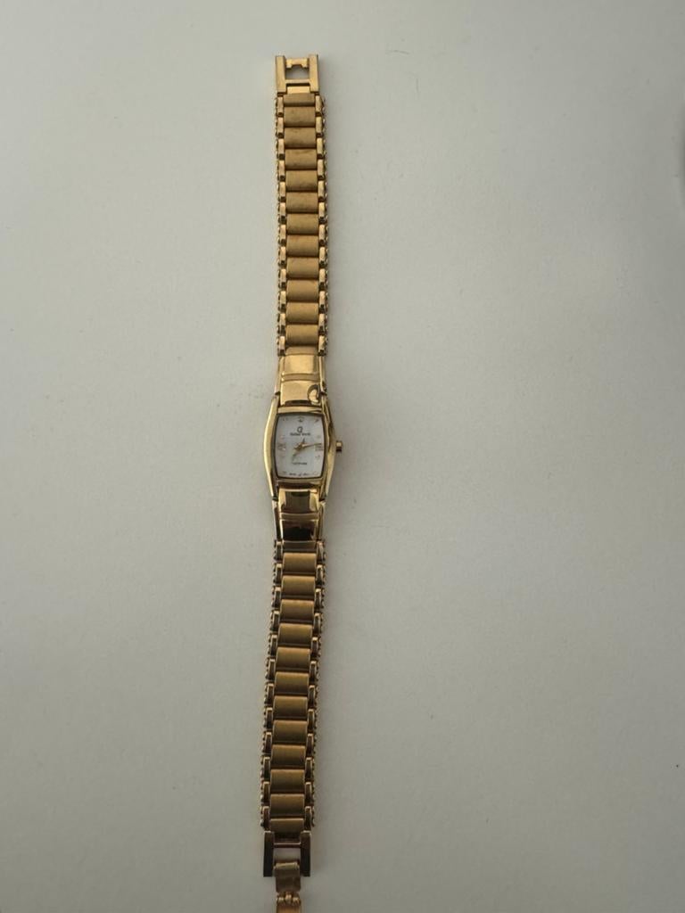Golden wold damenshorloge- swisse movt- sapphine - verguld, Ophalen of Verzenden, Gebruikt, Goud, Overige merken