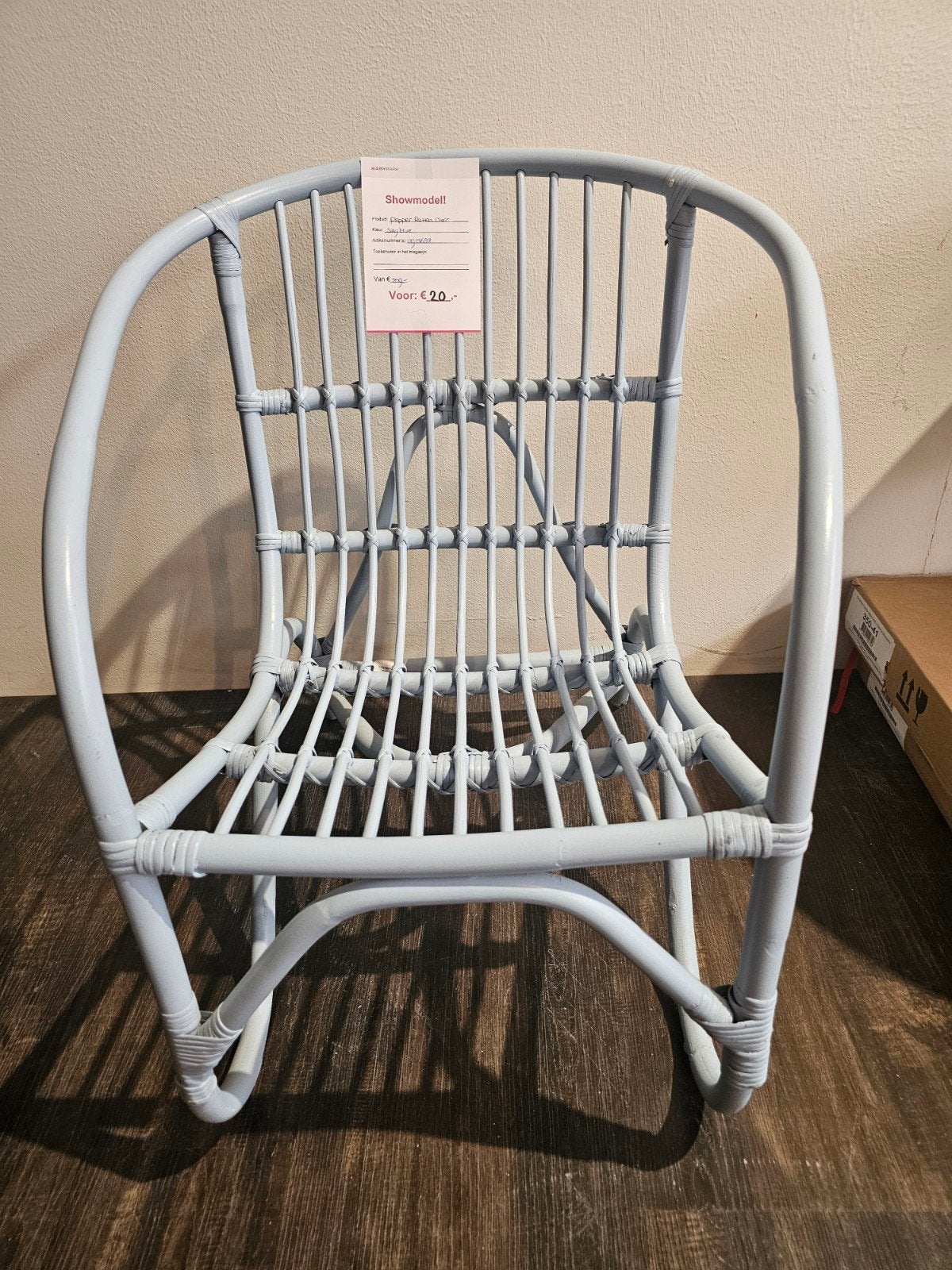 Pepper Rattan Chair, skyblue, Ophalen, Zo goed als nieuw, Stoel(en)
