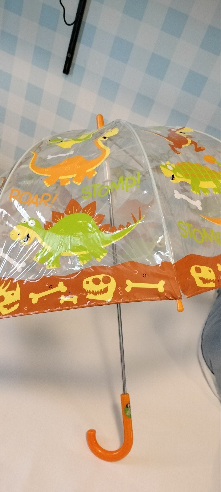 Leuke transparante kinderparaplu met dinosaurussen, Sieraden, Tassen en Uiterlijk, Paraplu's, Ophalen