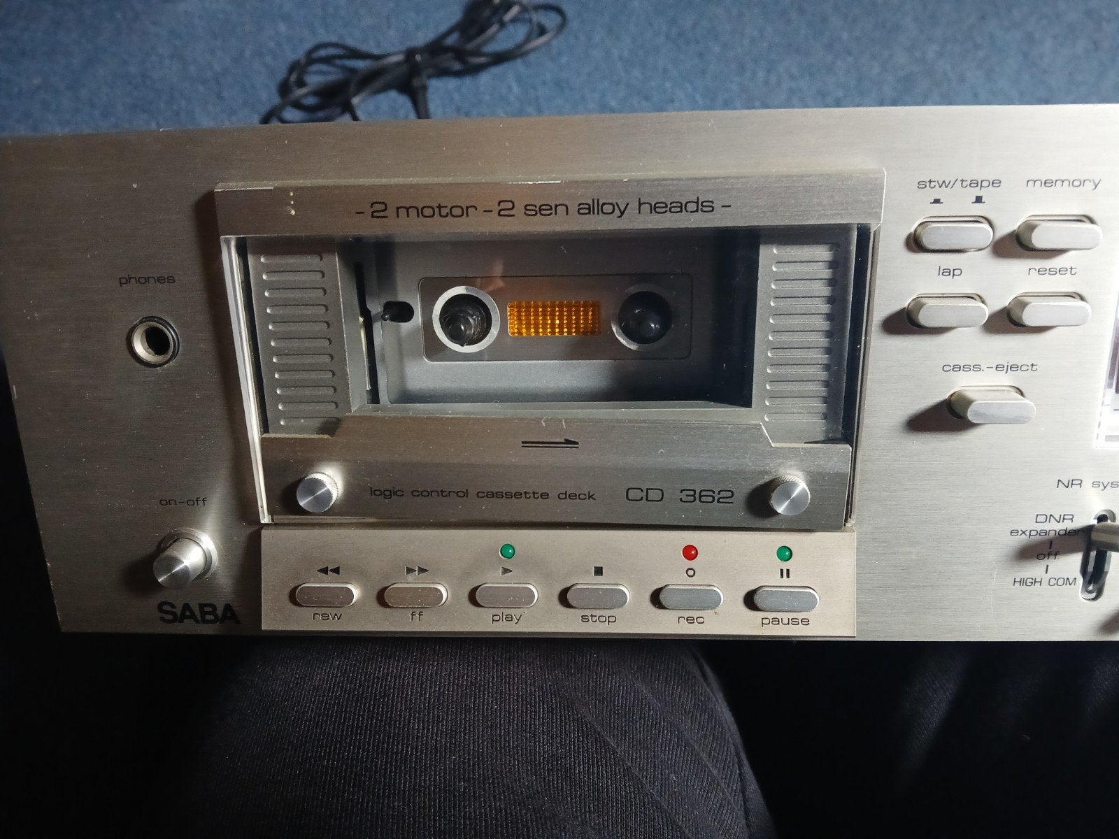 SABA CD 362 Cassettedeck met HIGH()COM ruisonderdrukking, Ophalen of Verzenden, Enkel, Overige merken, Tiptoetsen