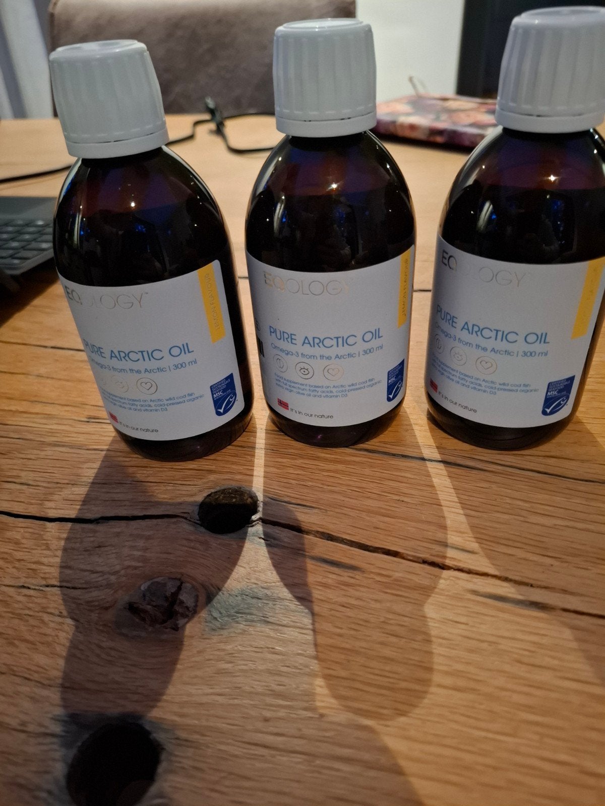 3 flesjes EQology Pure Arctic Oil Omega-3, Ophalen of Verzenden