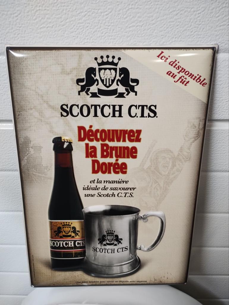 Scotch CTS Bier reclamebord, Verzamelen, Biermerken, Nieuw, Reclamebord, Plaat of Schild, Overige merken, Ophalen of Verzenden