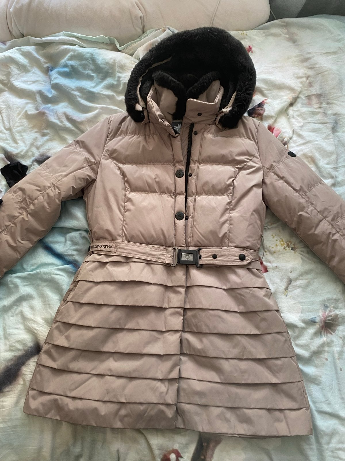 Wellensteyn Cascade winterjas met bontkraag - Maat L, Ophalen of Verzenden, Zo goed als nieuw, Maat 42/44 (L), Beige