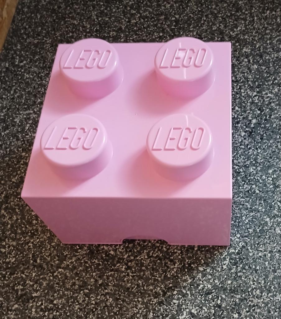 Roze Lego opbergbox uit Legoland Denemarken, Ophalen, Gebruikt, Lego, Accessoire