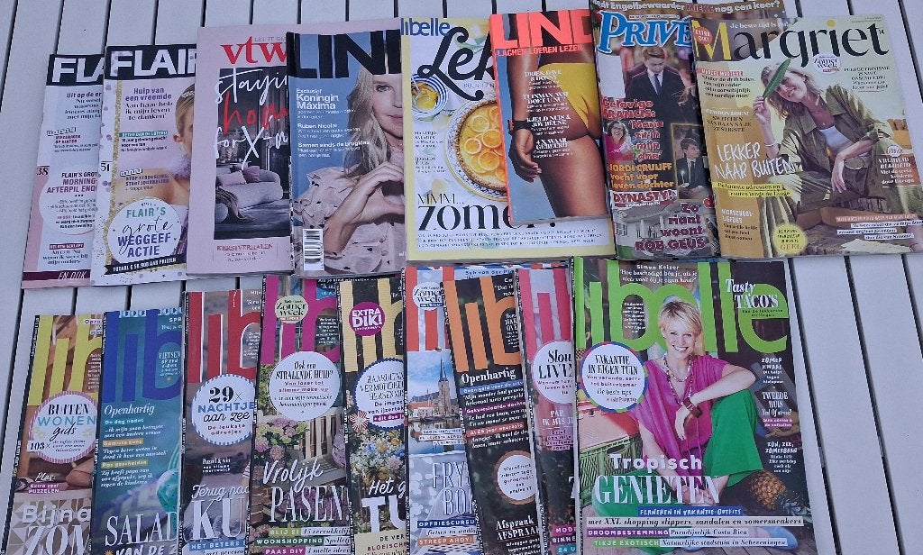 Tijdschrift set Linda, Libelle, VT Wonen, Flair, Margriet, Ophalen of Verzenden, Zo goed als nieuw, Damesbladen