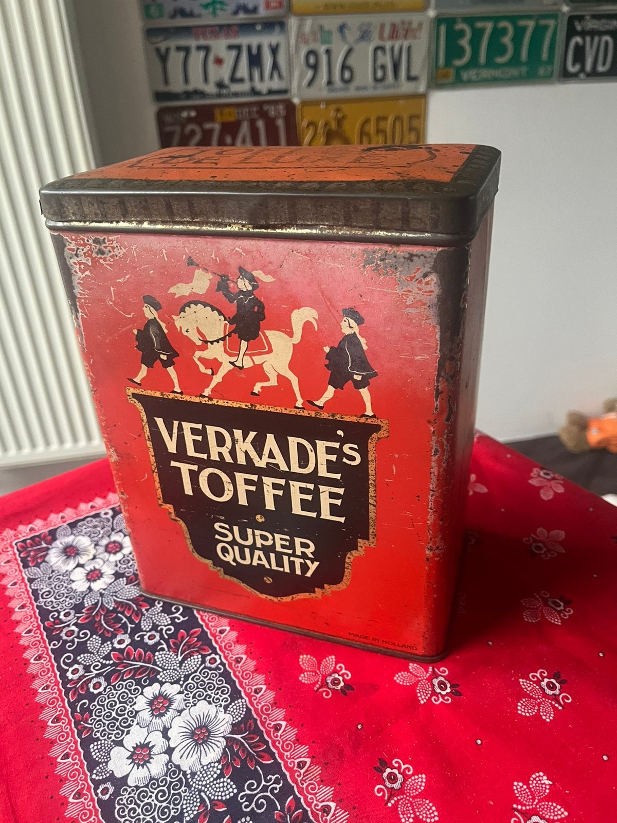Verkade Toffee blik, Ophalen of Verzenden, Gebruikt, Koek(jes), Verkade