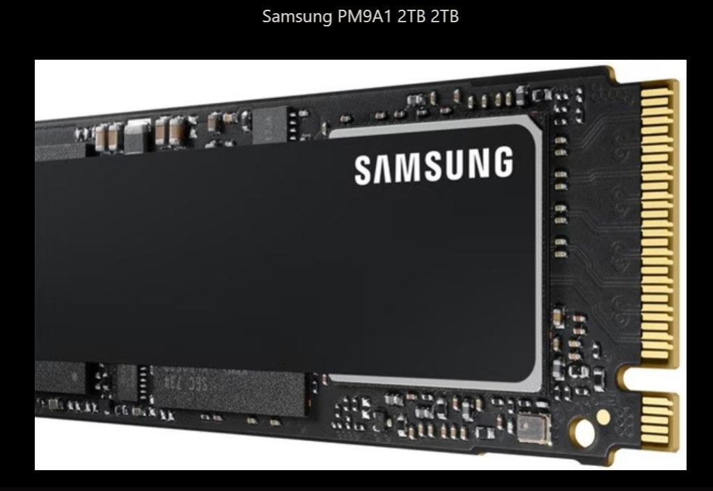Samsung PM9A1 2TB NVMe M.2 SSD komt uit gloednieuwe laptop!!, Computers en Software, Harde schijven, Intern, 2TB, SSD, Nieuw