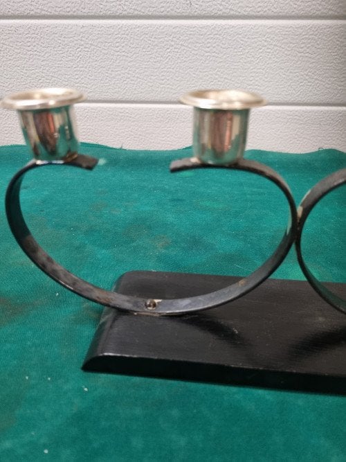 kandelaar vintage voor vier kaarsen verzilverd, Huis en Inrichting, Woonaccessoires | Kandelaars en Kaarsen, Ophalen of Verzenden