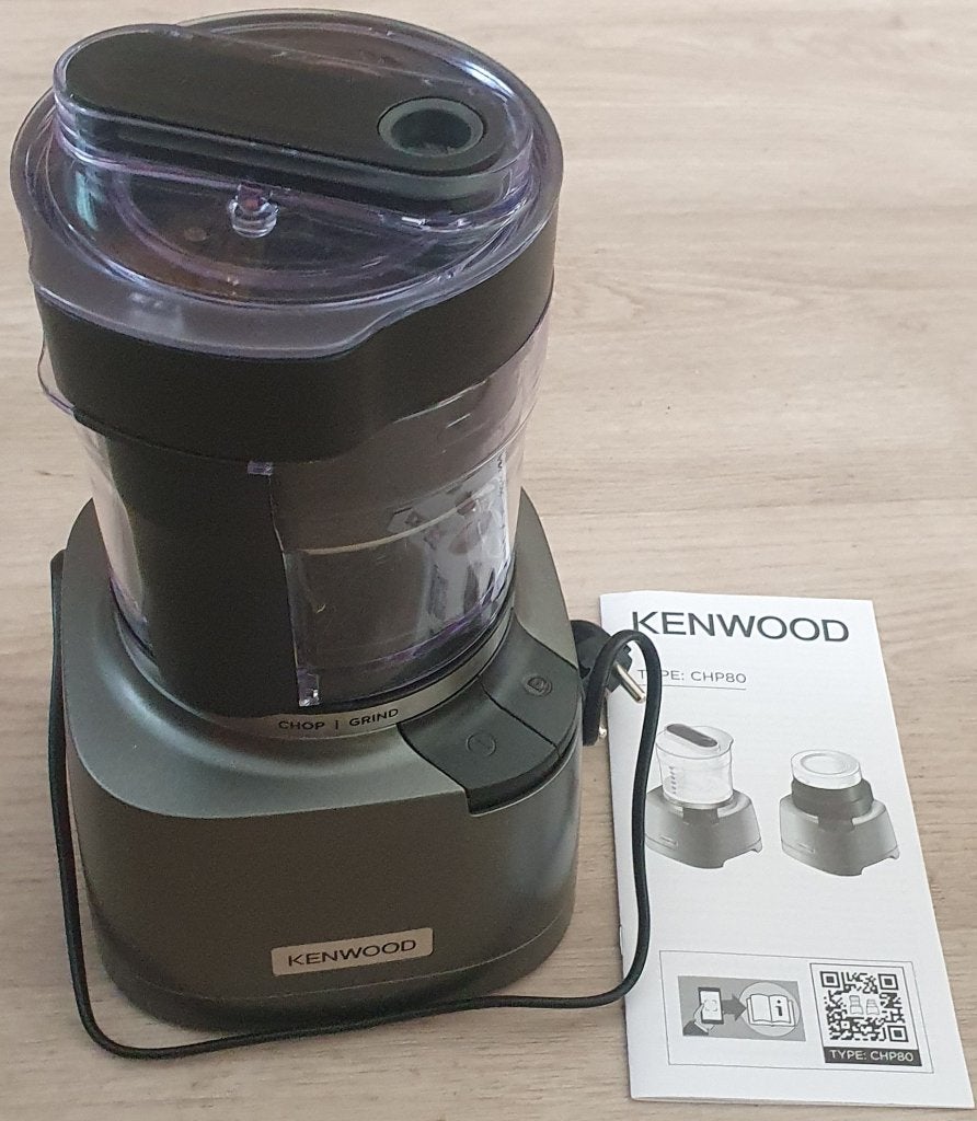 Kenwood Duo Prep CHP80.000SI 2-in-1 hakmolen en maler, Minder dan 1 liter, Ophalen of Verzenden, Nieuw, 1 snelheid