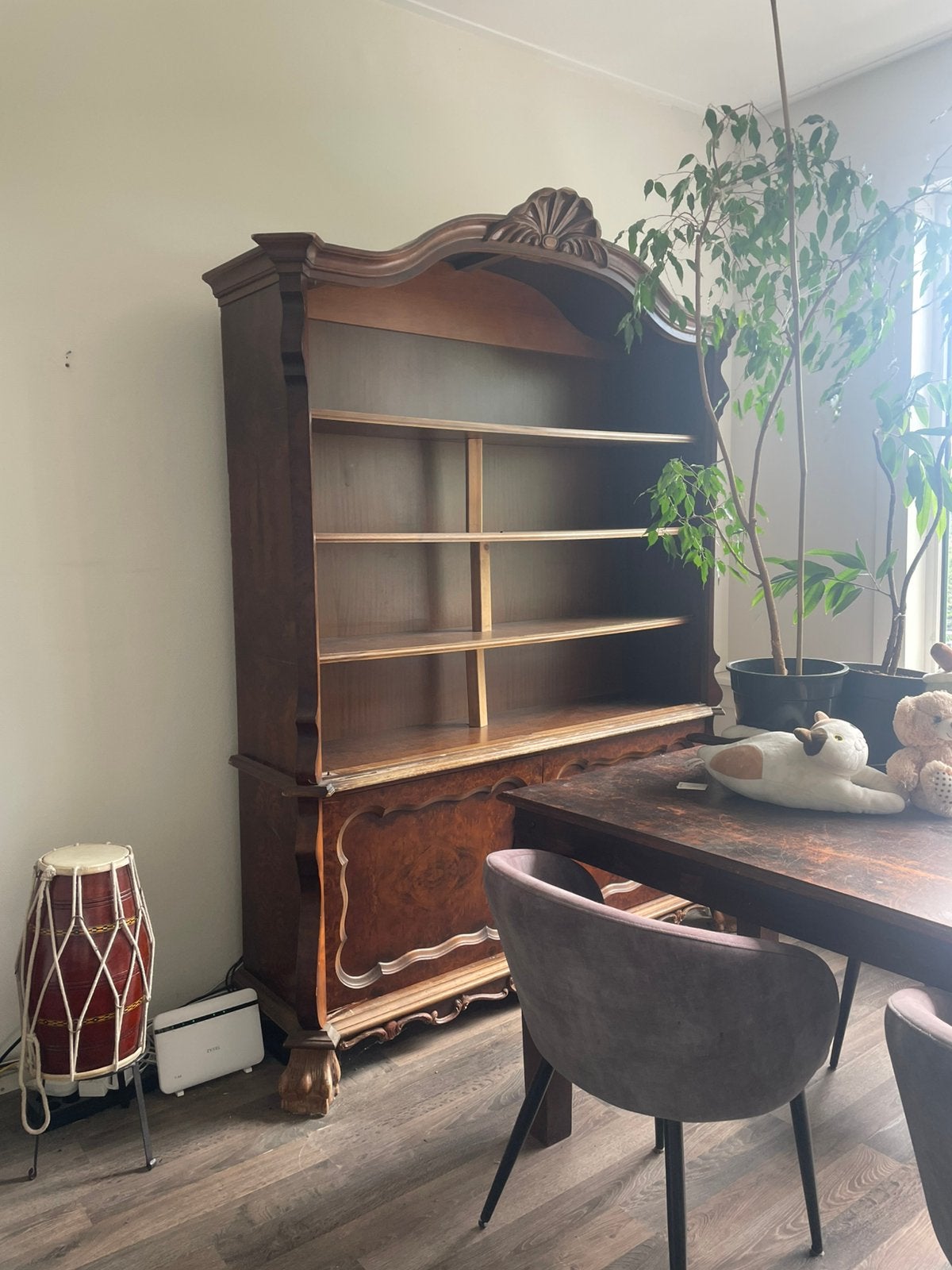 Klassieke houten boekenkast, Antiek en Kunst, Ophalen