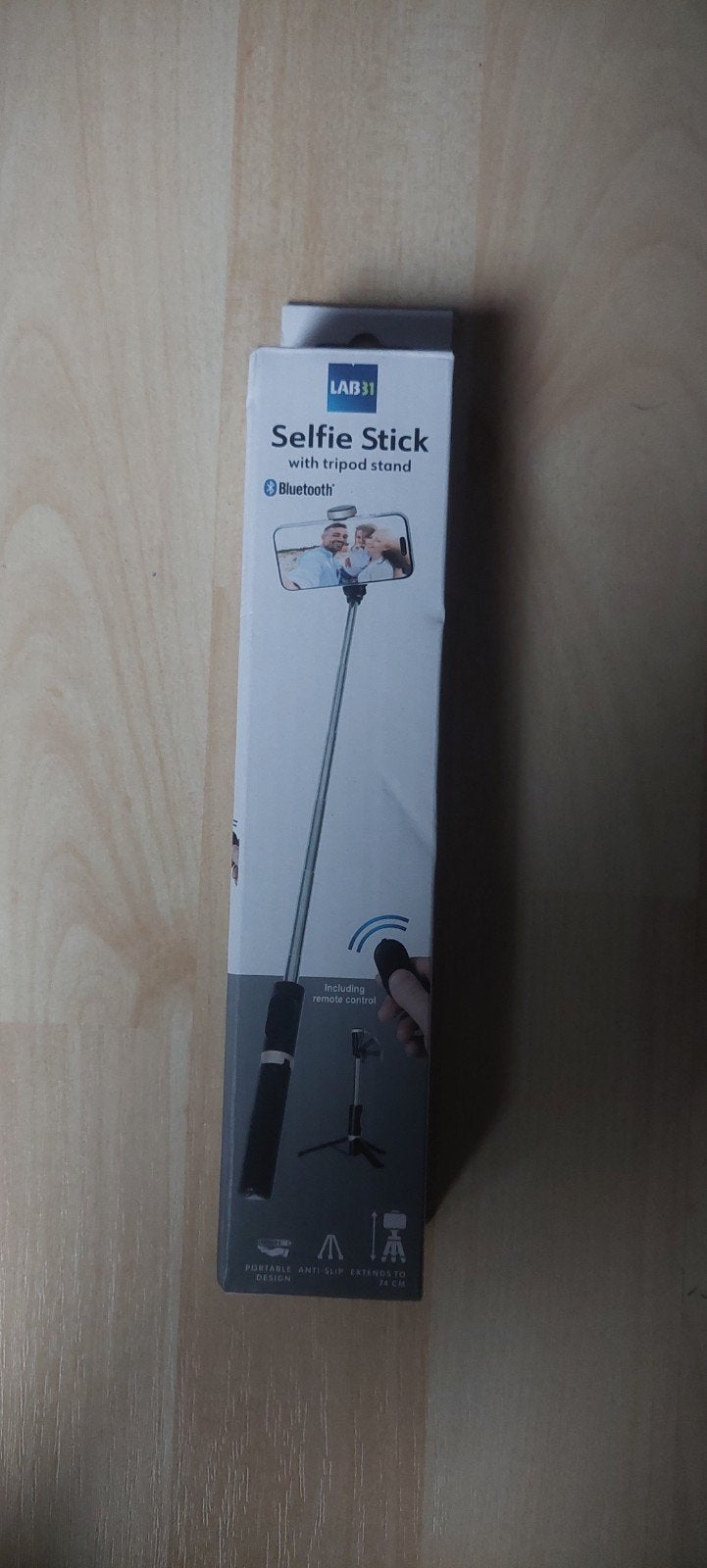 LAB31 Selfie Stick met Statief en Bluetooth, Selfiestick, Overige merken, 125 cm of minder, Bluetooth