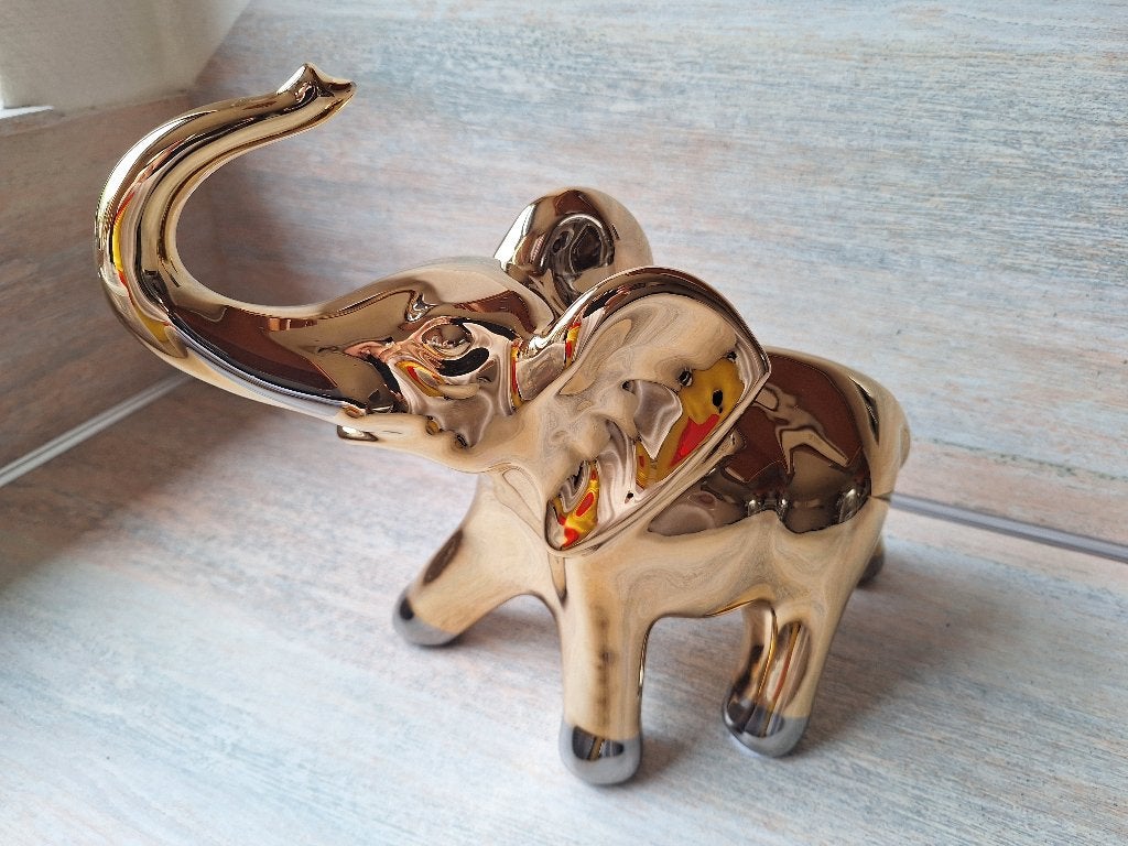 Bladgouden Porseleinen Olifant - Decoratief Beeld, Ophalen