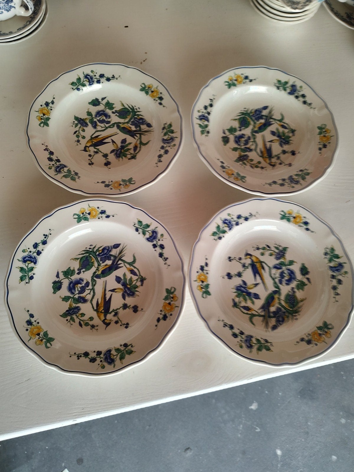 Villeroy & Boch Phoenix Blauw Diepe Borden (4 stuks), Ophalen of Verzenden