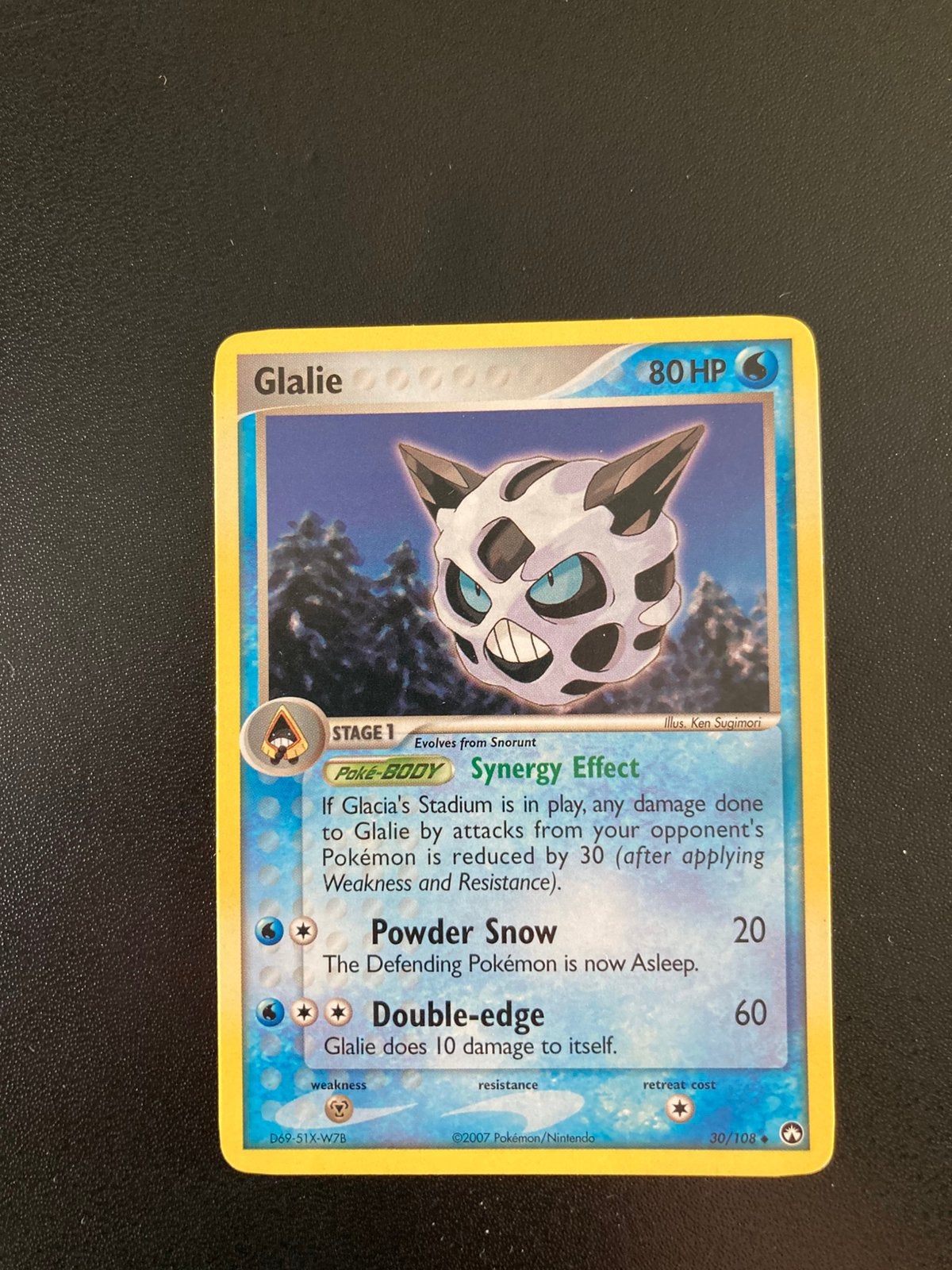 Pokemon kaart Glalie, Ophalen of Verzenden, Zo goed als nieuw
