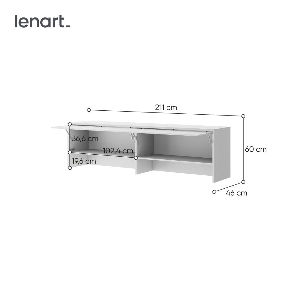 Concept opzetkast (60 cm hoog) - Wit, Huis en Inrichting, Slaapkamer | Bedden, Niet ingevuld, Niet ingevuld, Niet ingevuld