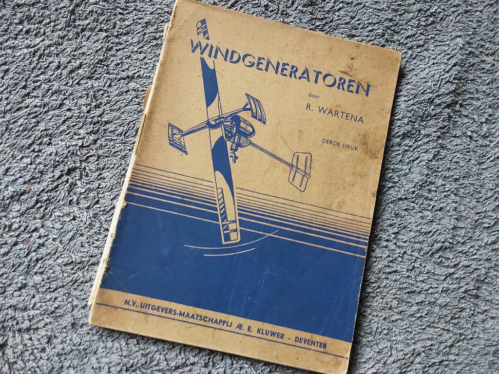Windgeneratoren door Wartena. 1940, Boeken, Ophalen of Verzenden, Gelezen, Overige onderwerpen