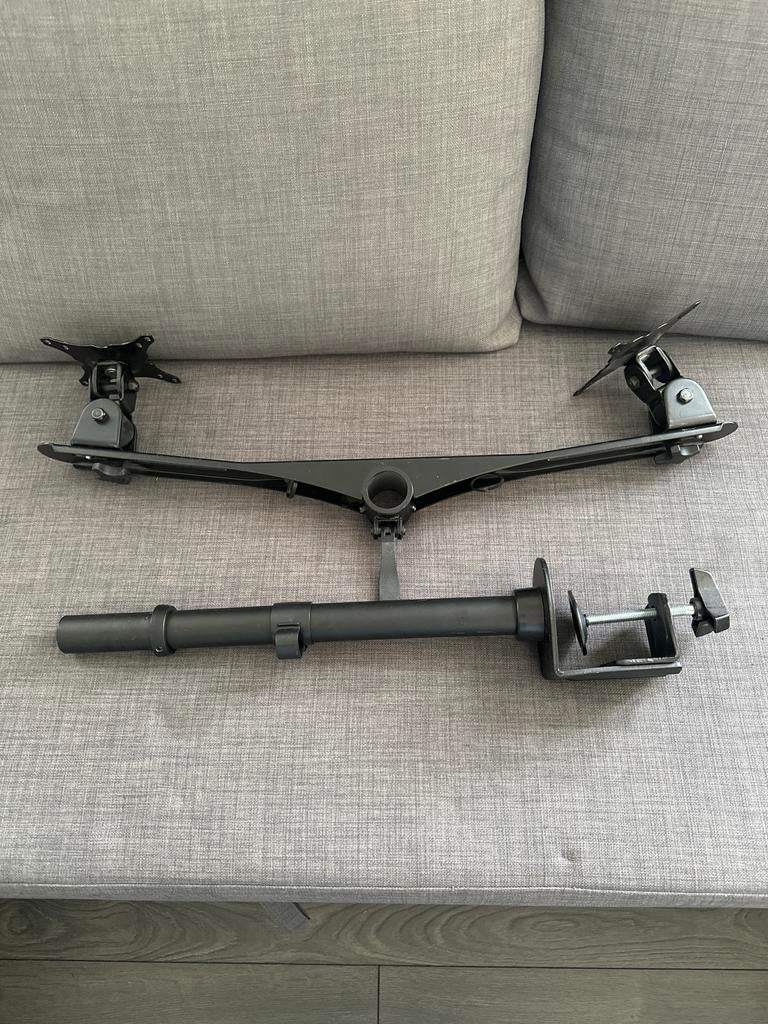 Monitor arm voor twee schermen - Zwart, Ophalen, Gebruikt