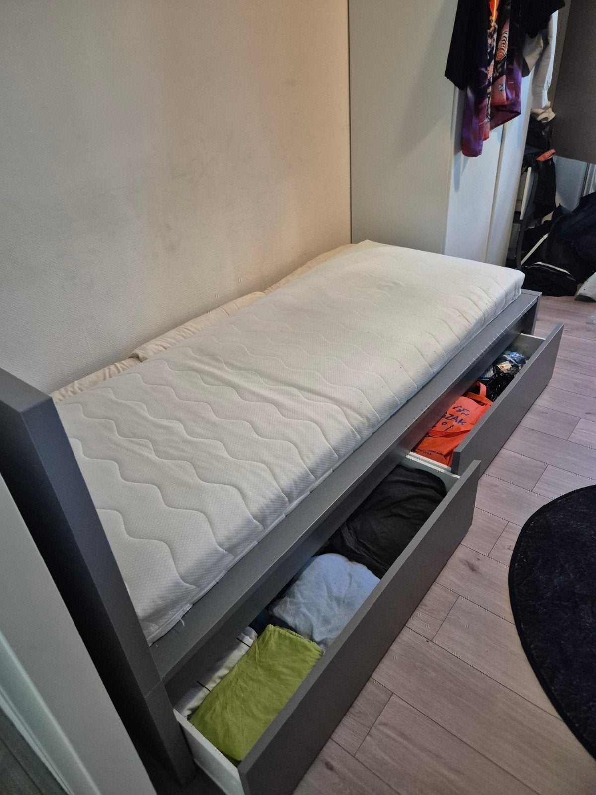 IKEA bed met ladens + matras, Ophalen, 100 cm, Eenpersoons, 210 cm