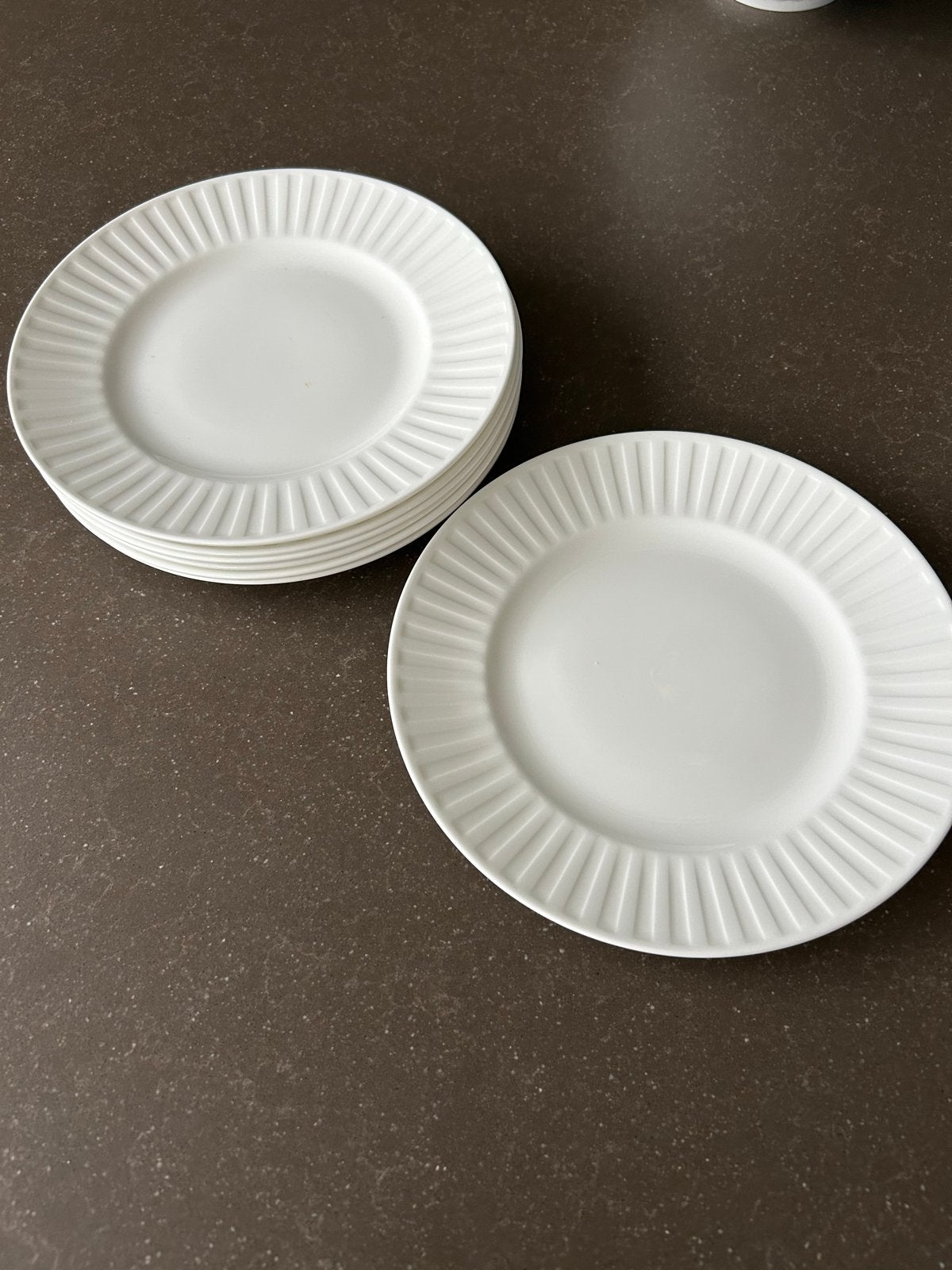 7x Wedgwood Night and Day borden - 21 cm, Ophalen, Zo goed als nieuw, Bord(en), Wedgwood