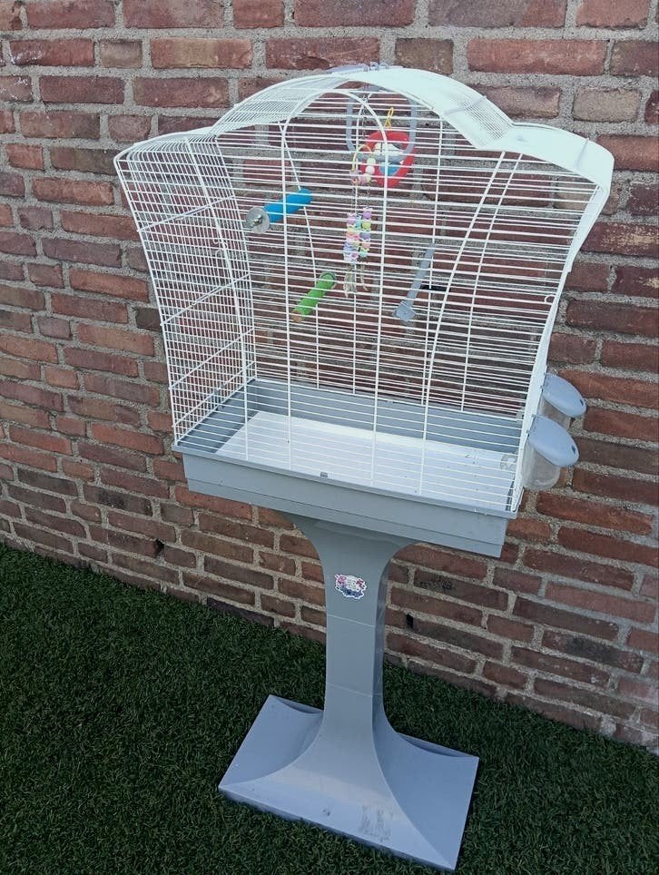 vogelkooi inclusief standaard, Dieren en Toebehoren, Ophalen, Metaal, Vogelkooi