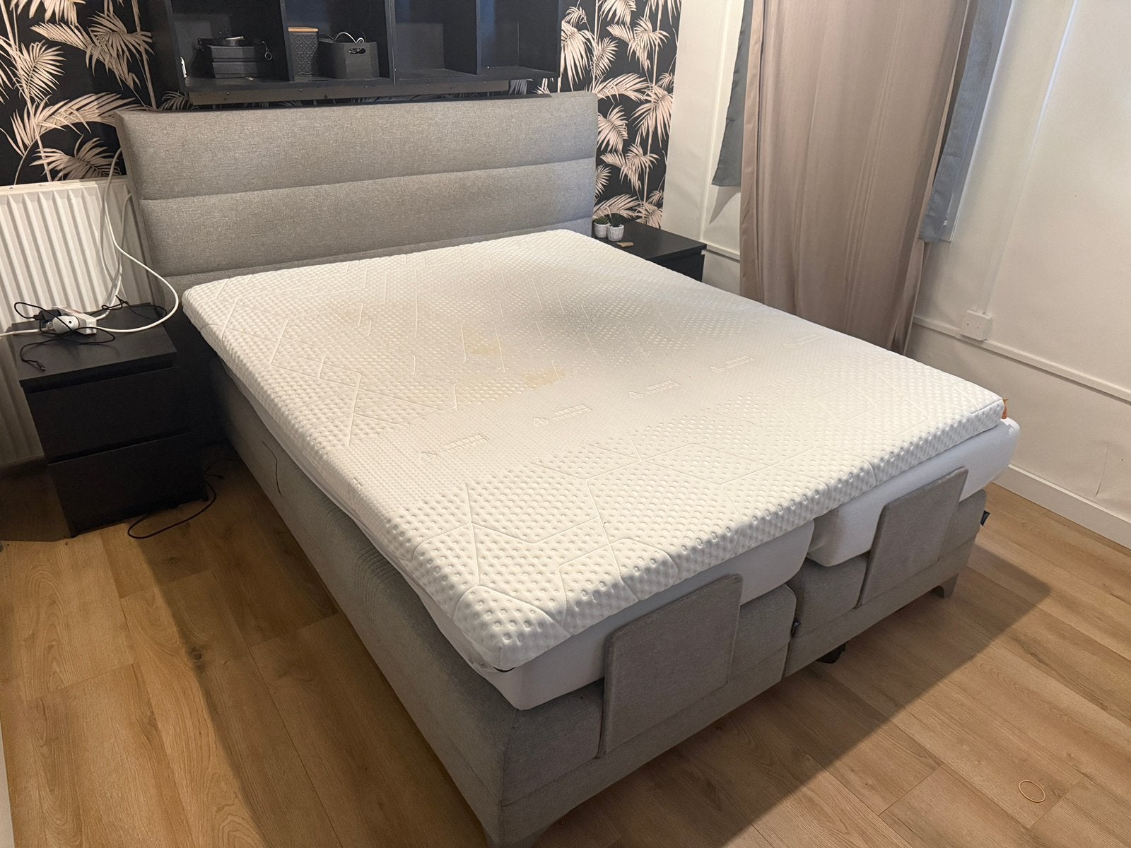 Goossens elektrische boxspring 160x200, Ophalen, Tweepersoons, Zo goed als nieuw, 200 cm