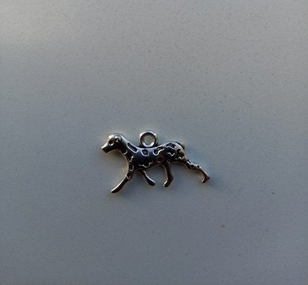 Kettinghanger hond gevlekt  , Sieraden, Tassen en Uiterlijk, Kettinghangers, Overige materialen, Nieuw, Ophalen of Verzenden, Zilver