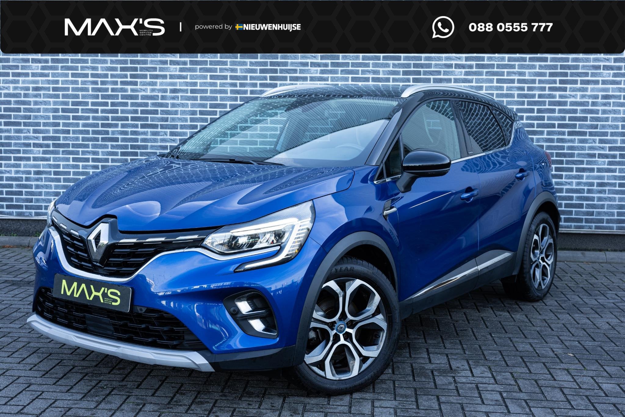 Renault Captur 1.6 E-Tech Plug-in Hybrid 160 Edition One | A, Auto's, Dealer onderhouden, Gebruikt, 4 cilinders, Blauw