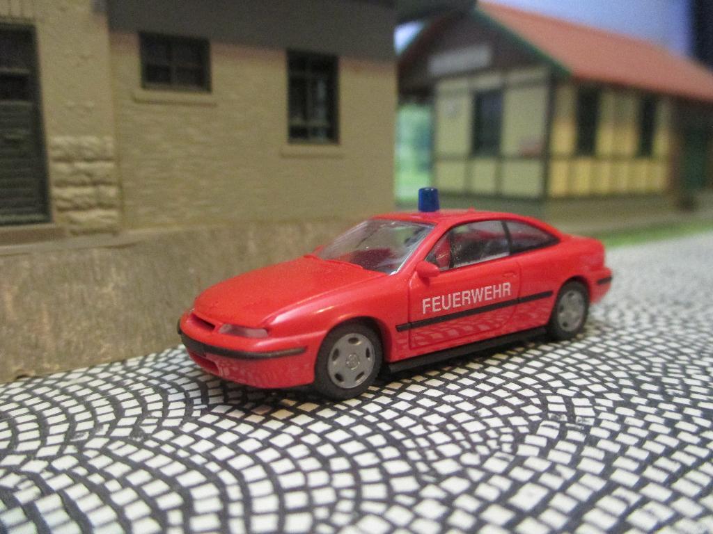 Opel Calibra - Rietze FEUERWEHR brandweer, Ophalen of Verzenden, Zo goed als nieuw, Auto, Rietze